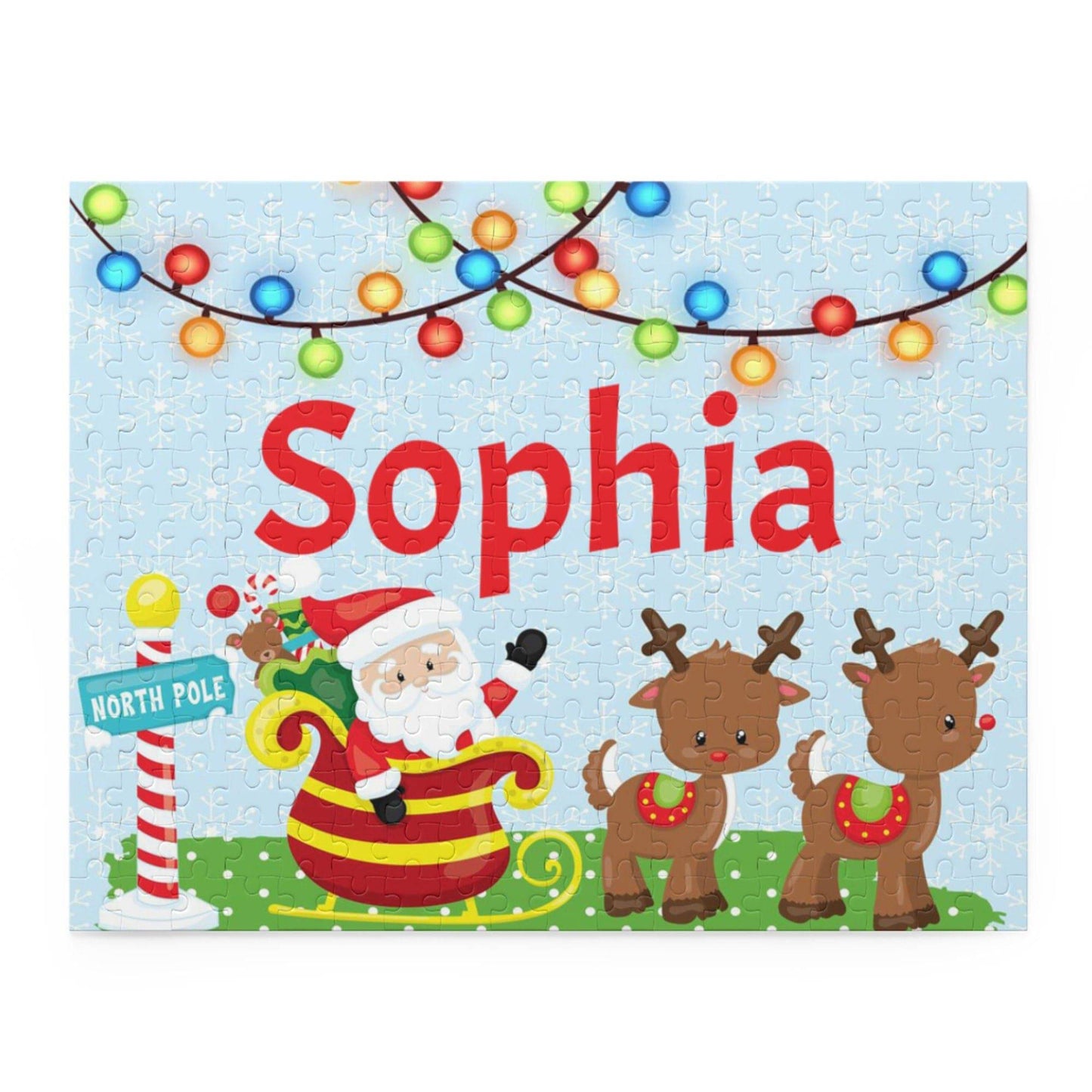 Personalized Santa's Sleigh Puzzle | Stocking Stuffers