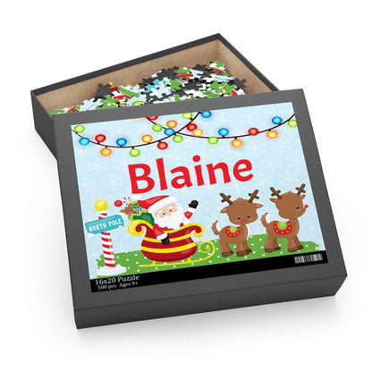 Personalized Santa's Sleigh Puzzle | Stocking Stuffers