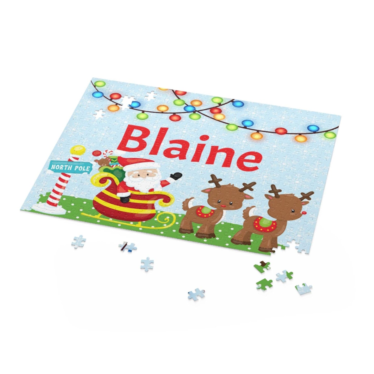 Personalized Santa's Sleigh Puzzle | Stocking Stuffers