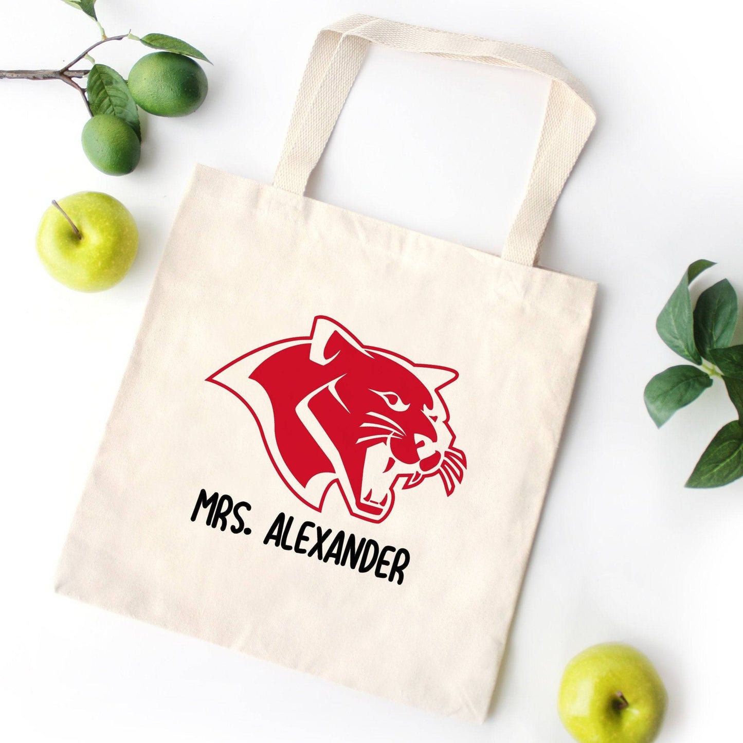 Personalized School Mascot Tote Bag - Cougars