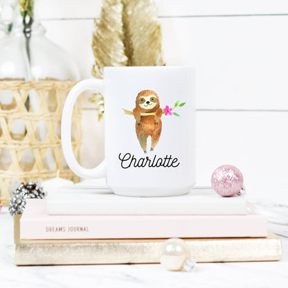 Personalized Sloth Mug