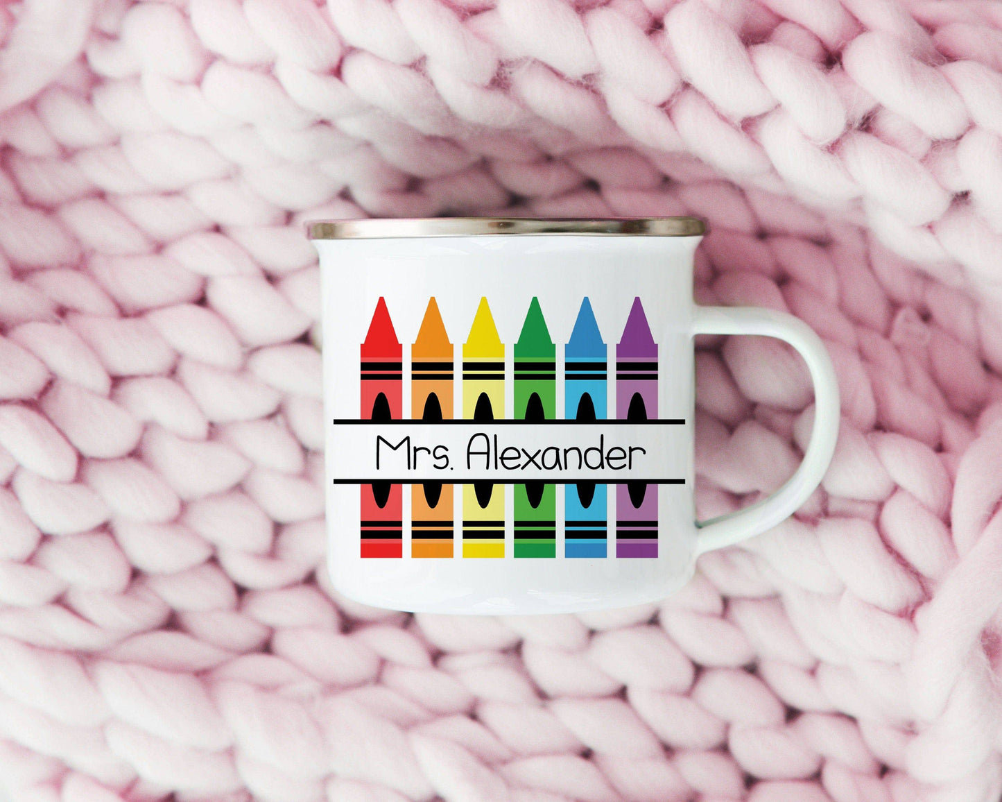 Personalized Teacher Mug - Crayon Box