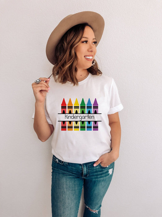 Personalized Teacher Shirt - Crayon Box Shirt