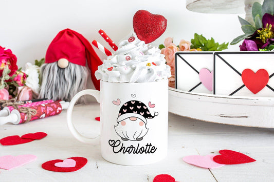 Personalized Valentine's Gnome Mug