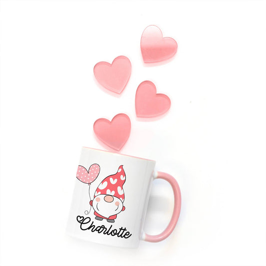 Personalized Valentine's Gnome Mug