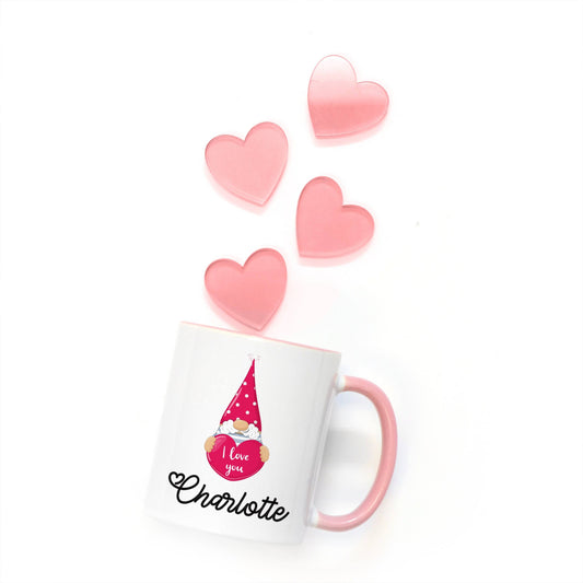 Personalized Valentine's Gnome Mug