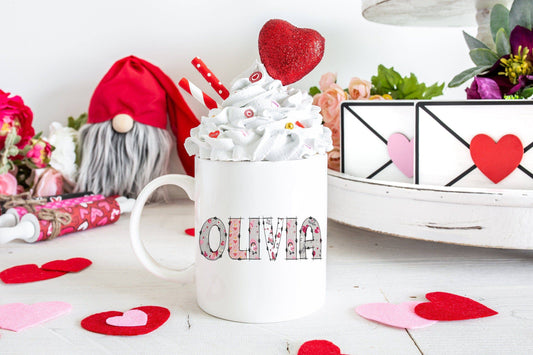 Personalized Valentine's Gnome Mug