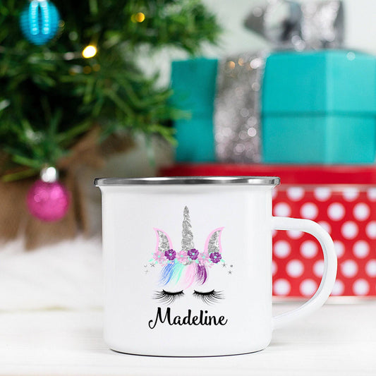 Personalized Winter Unicorn Mug