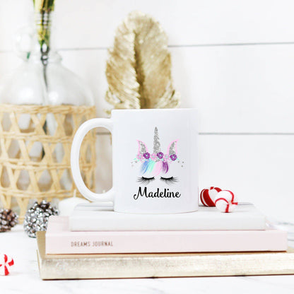 Personalized Winter Unicorn Mug