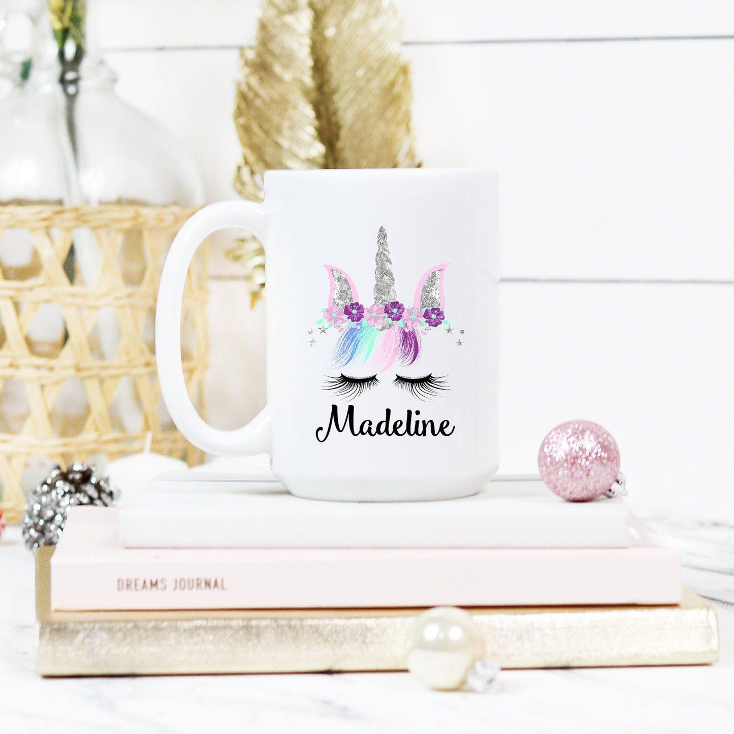 Personalized Winter Unicorn Mug