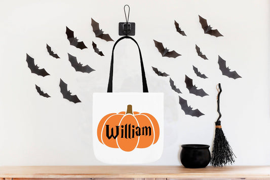 Pumpkin Trick or Treat Bag - Personalized Halloween Bag