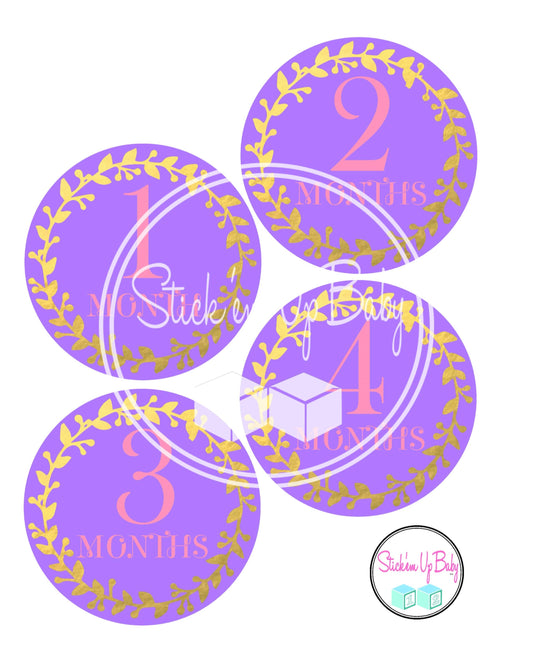 Purple and Gold | Monthly Baby Stickers | Stick’em Up Baby™