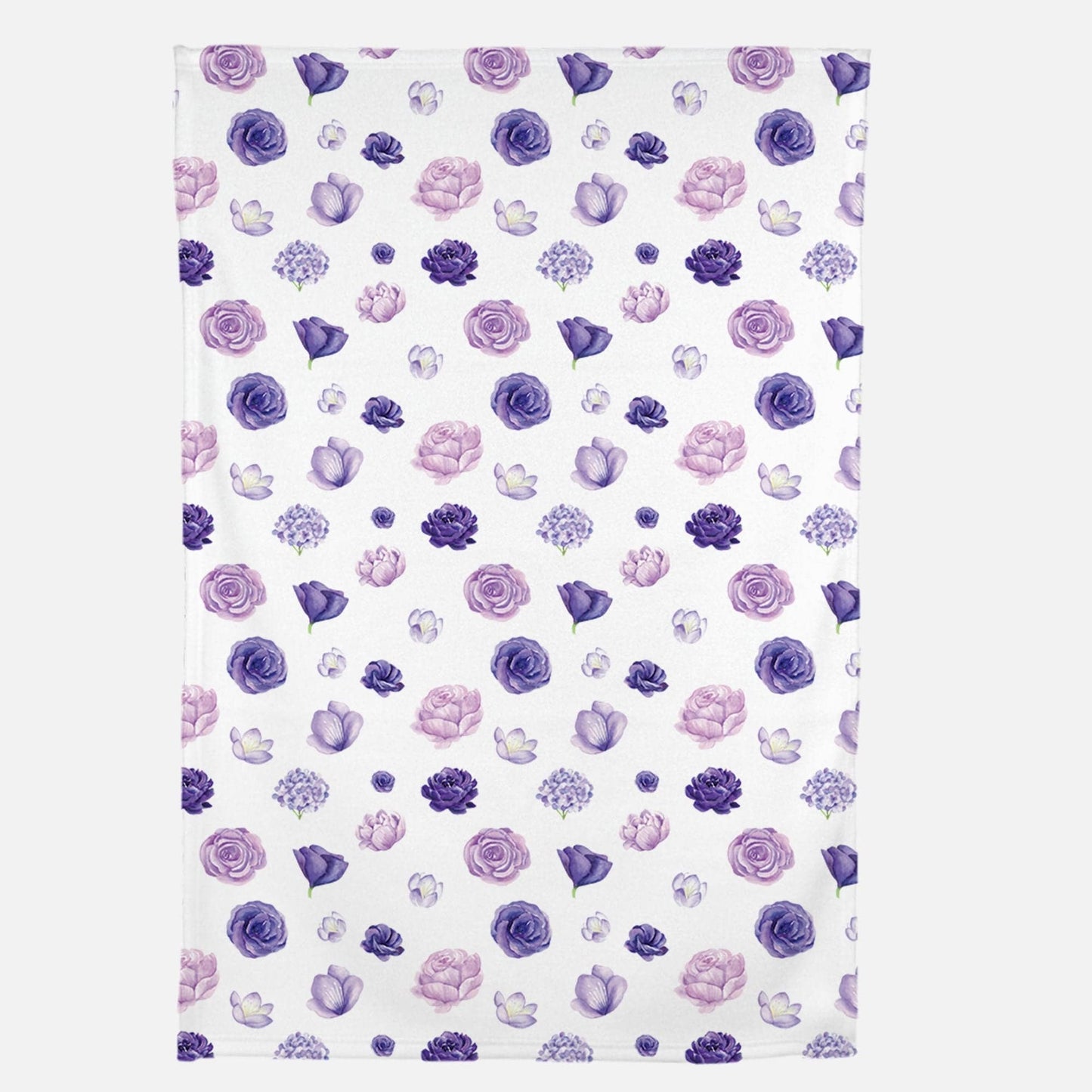 Purple Floral Baby Blanket