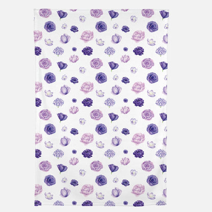 Purple Floral Baby Blanket