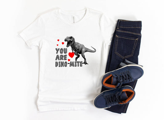 You Are Dino-Mite - Boys Valentine's Day Shirt