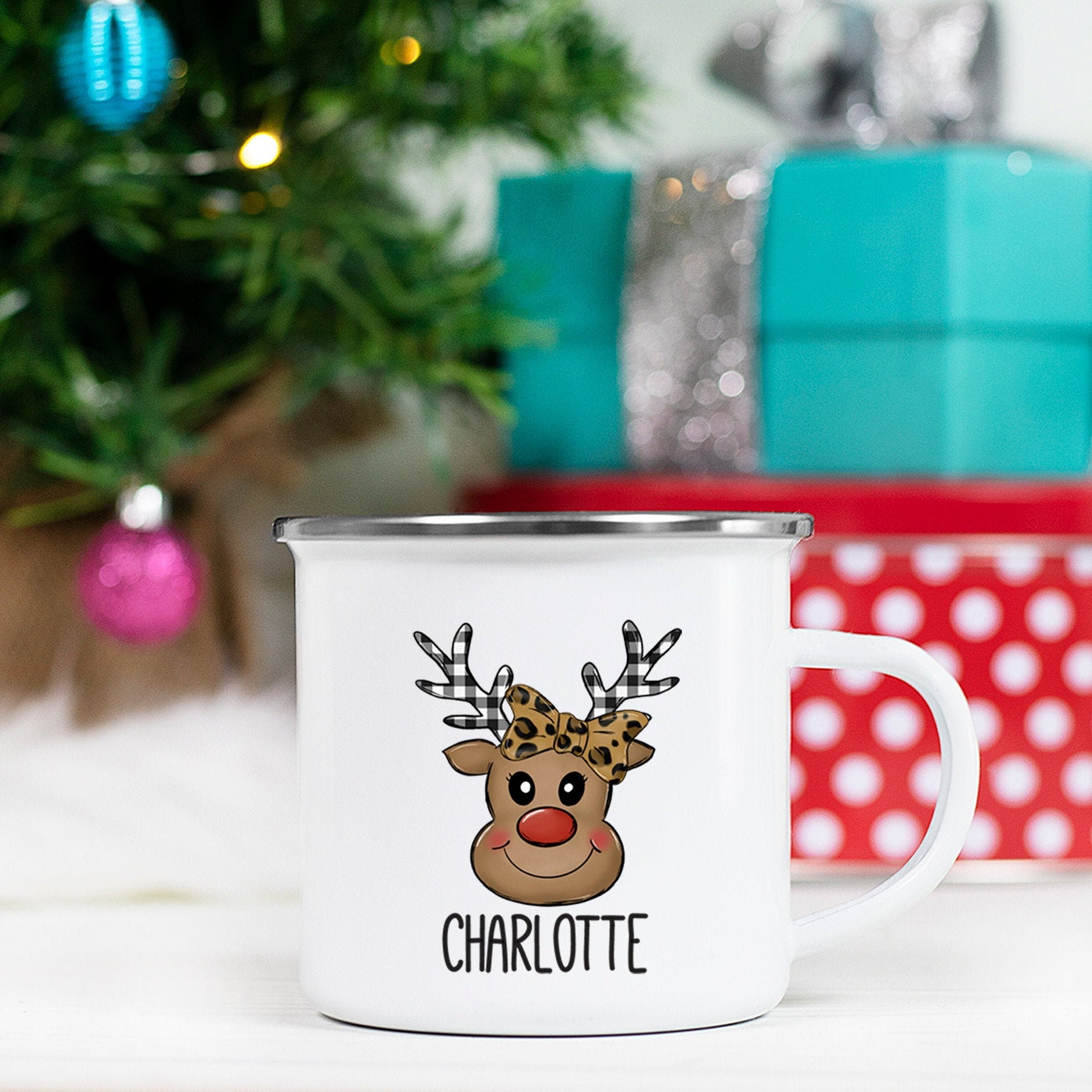 Personalized Girl Reindeer Mug – Stick'em Up Baby®